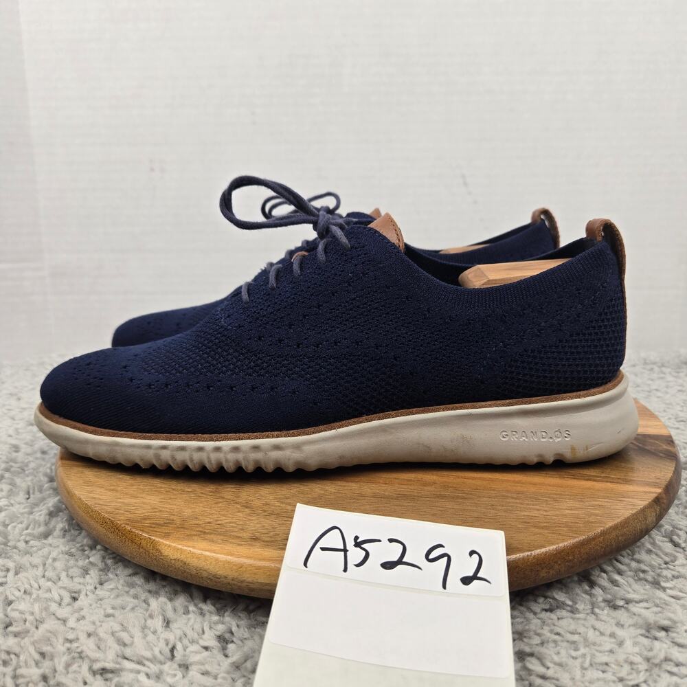 Cole Haan Men 10.5M 2.ZeroGrand Blue Laser Wingtip Casual Daily Oxford Sneaker